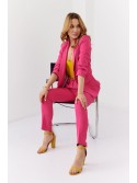 Casual women\'s suit with cigarette pants, amaranth 8760 - Online store - Boutique